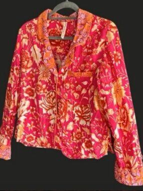 ANTHROPOLOGIE Kari Long-Sleeve Pajama Top, Small, Like new